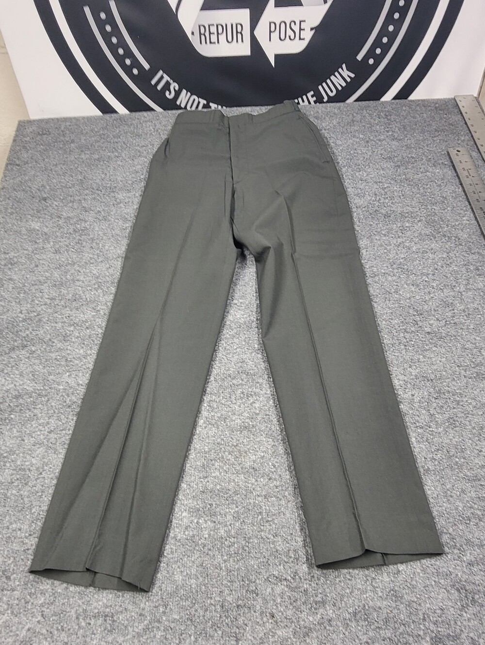 Vintage 70s Officers Chino Pants Military Uniform Dress Slacks Size 29S